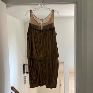 Bronze Lame Cocktail Dress